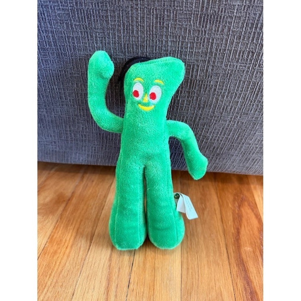 Gumby Plush Squeaker Dog Toy Multipet Soft Medium 9" Green - SQUEAKS! CLEAN!